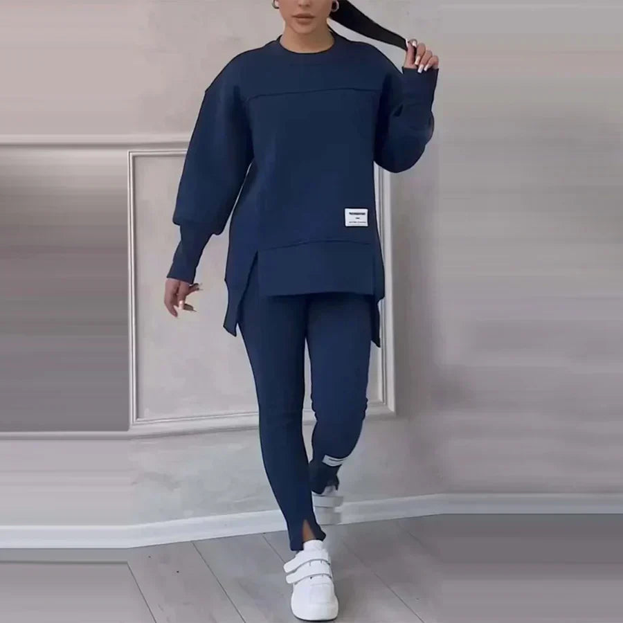 🔥Versandkostenfrei🧘♀️ Lässiges Sweatshirt-Leggings-Set – Ultraweiches Jersey, Moderne Passform & Perfekt für Alltag, Sport oder Entspannung 🏃♀️📦