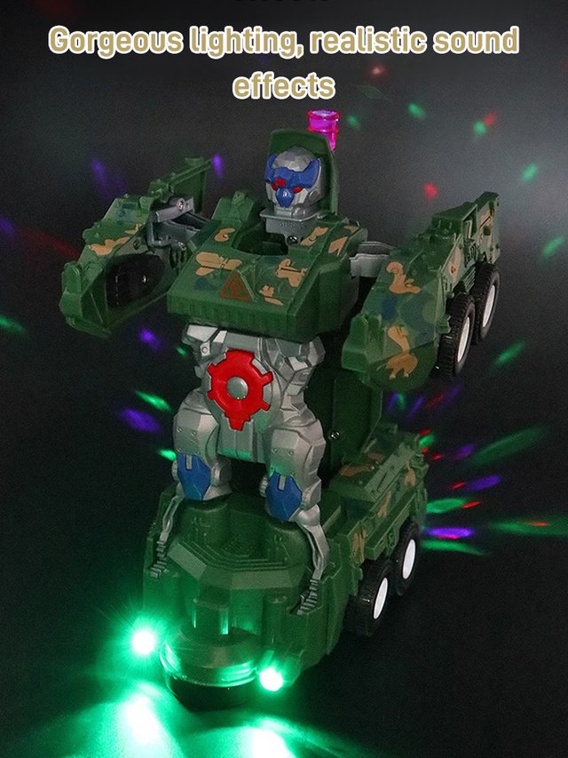 ⏰🎁Cooller elektrischer Panzer-Verwandlungswecker mit Licht- und Toneffekten✅Ganze Ware versandkostenfrei