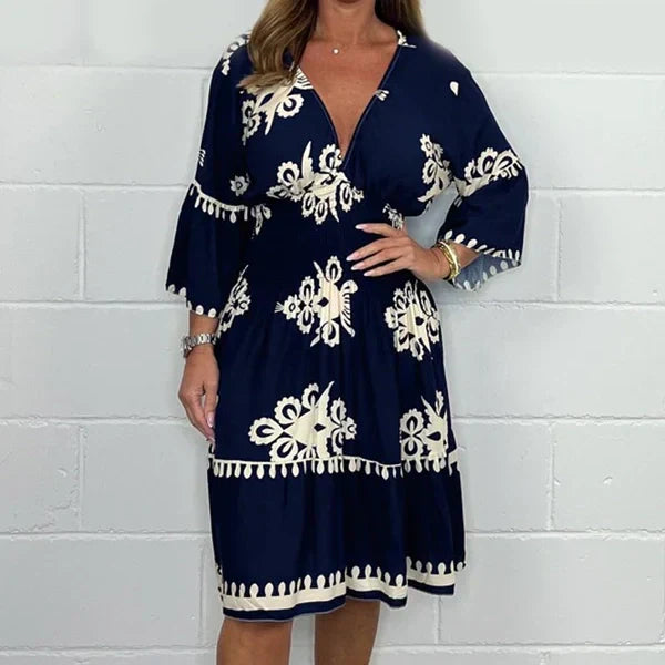 ⏰🔥Zeitlich begrenzter Rabatt🔥halber Preis👗Bedrucktes Damenkleid