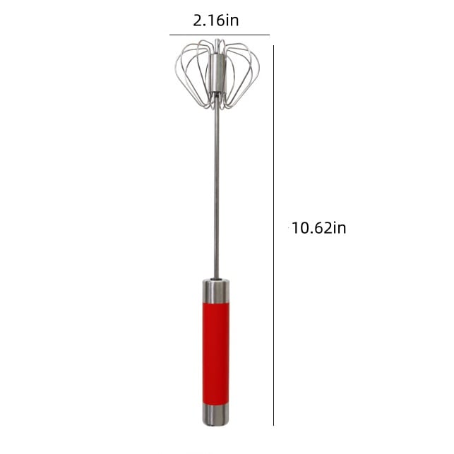 ❄️Sommerfrische 50 % Rabatt!👩🍳Semiautomatischer Rührbesen aus Edelstahl – Handbetriebener Eierschläger ohne Batterien für Eier, Sahne, Saucen & Kaffee