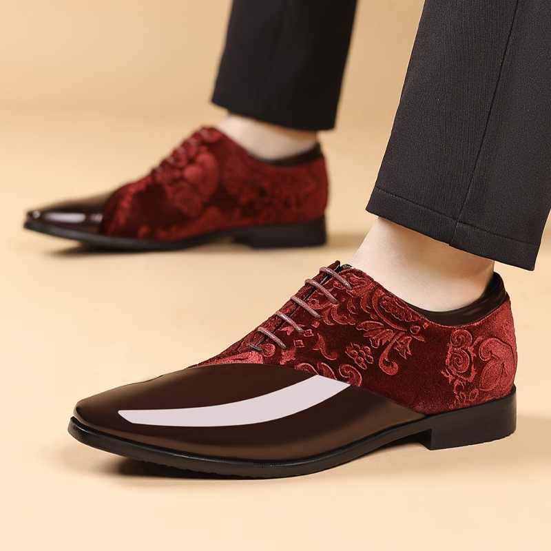 🌞Fris De Lente In Met 49% Korting!🤵Luxe Heren Contrast Dress Shoes - Hoogglans & Premium Textuur - Perfect voor Bruiloft & Gala - Ergonomisch Comfort - De Ultieme Statement-Schoen