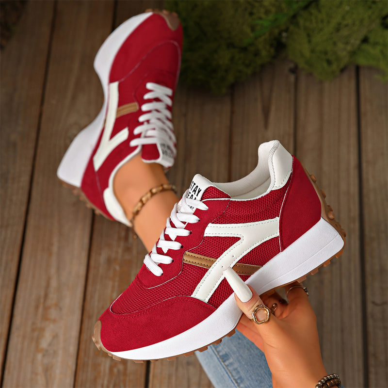 💃Längerer Beinoptik!Vintage-Mesh-Sneaker für Frauen,Plateausohle + atmungsaktiv + komfortabel den ganzen Tag🌟
