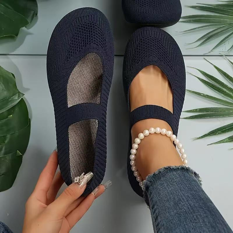👟 Atmungsaktive Damen-Knit-Flats – weich, leicht & bequem auch bei langen Spaziergängen