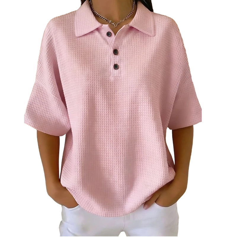🏃♀️ Es wird im Akkord weggeschnappt – zögern Sie nicht! Damen locker sitzendes knöpfbares Kragen-T-Shirt
