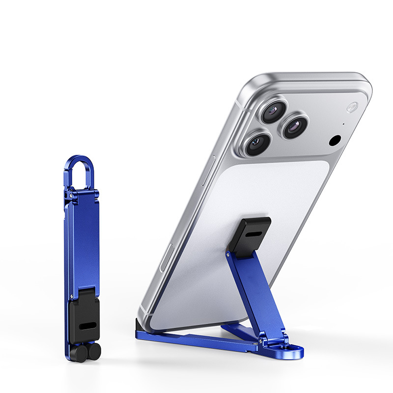 đ± Mini-Aluminium-Handyhalter mit SchlĂŒsselanhĂ€nger â klappbarer TischstĂ€nder â kompakt, leicht & vielseitig â perfekt fĂŒr unterwegs, BĂŒro & Reisen â ideal fĂŒr Videoanrufe, Filme & Lesen
