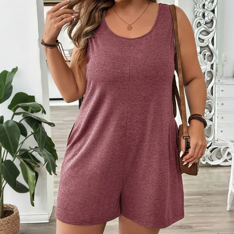 👗 LIMITED-TIME 50 % OFF! 💥 Plus-Size-ärmelloser Jumpsuit mit Taschen – fließend, bequem & vielseitig – perfekt für warme Tage, Strand & Freizeit – mit praktischen Taschen