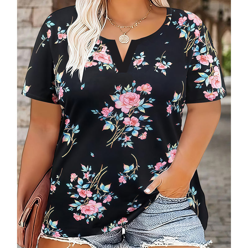 📢📢50%Rabatt!!!🎉✨Legeres Damen-T-Shirt mit V-Ausschnitt & kurzen Ärmeln