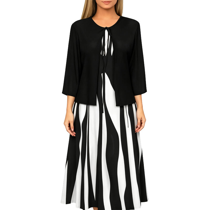 📢📢50%Rabatt!!!🎉✨Schmeichelndes geometrisches Kleid-Set