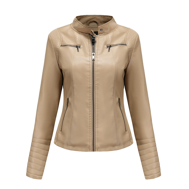 ⏰ Letzte Welle – Lager fast leer – 50% endet jederzeit Damen-Kunstlederjacke in Slim-Fit