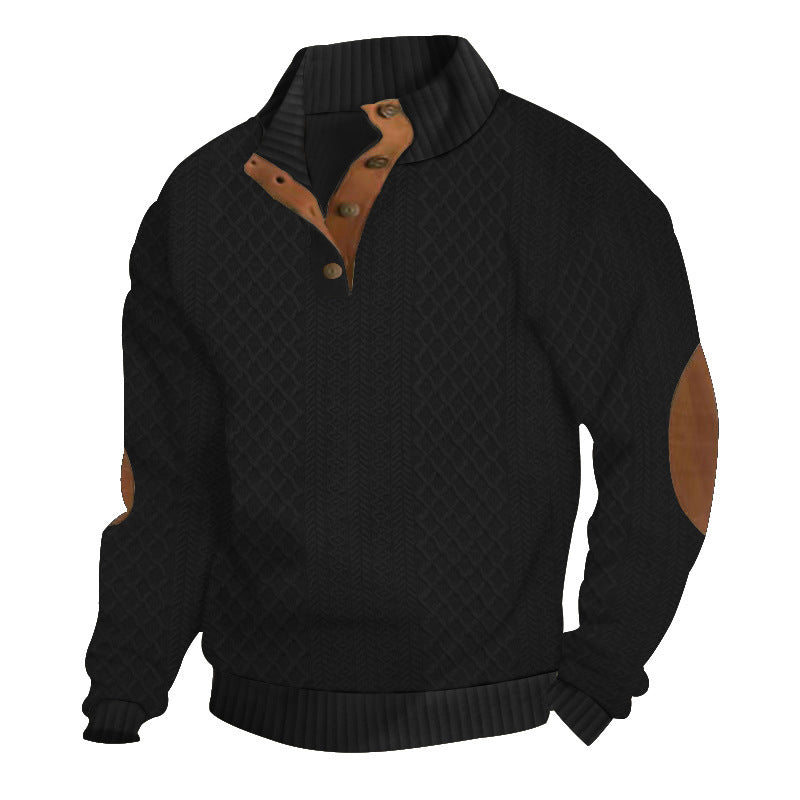 📢📢50%Rabatt!!!🎉✨Lässiger Pullover mit langen Ärmeln und Ellbogenpatches für Herren
