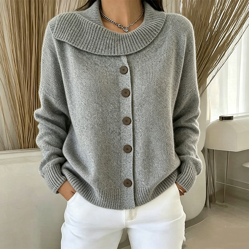 📢📢50%Rabatt!!!🎉✨Damen-Strickjacke mit unregelmäßigem Kragen