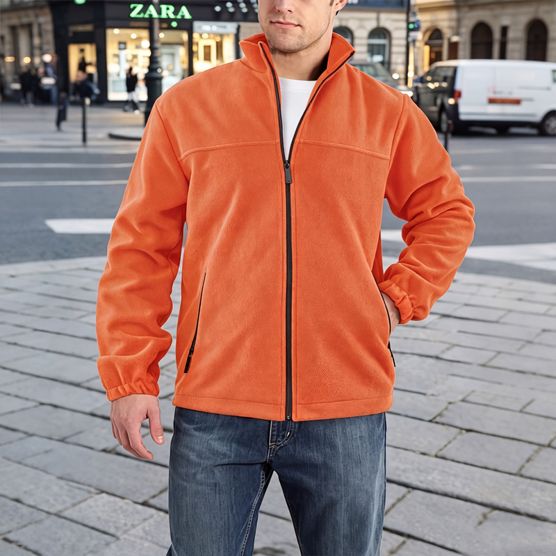 🙌 Taux de réachat de 70% – la qualité parle ! Warme Stehkragen-Reißverschlussjacke für Herren