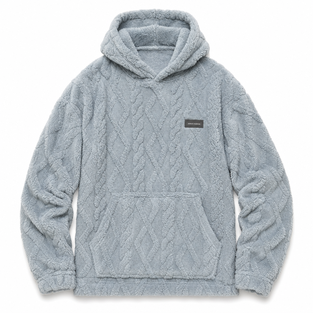📢📢50%Rabatt!!!🎉✨Herren Winter Kapuzenpullover mit Fleecefutter, Jacquard-Muster, langärmeliges Sweatshirt für Freizeit und Outdoor-Aktivitäten