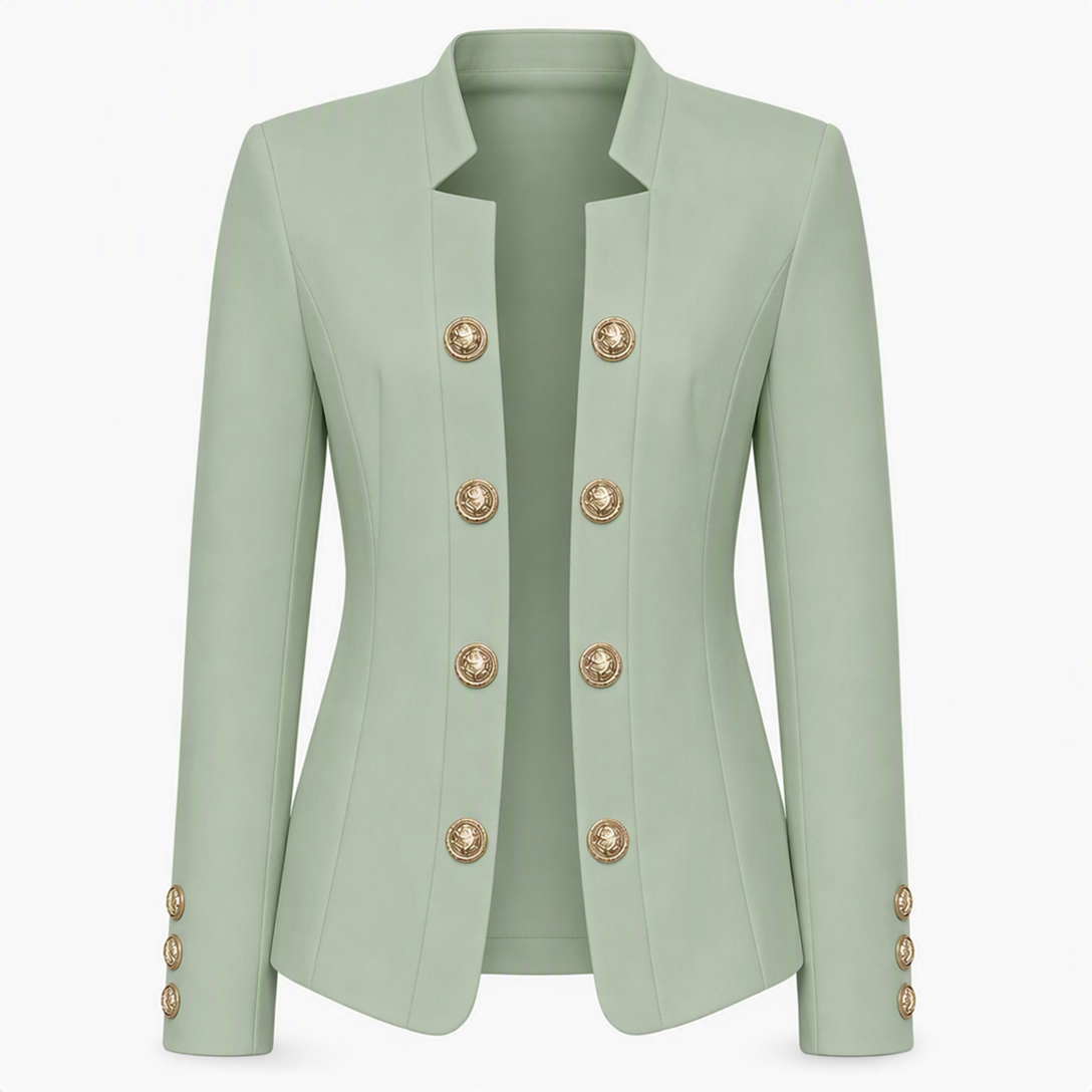 Damen-Blazer mit Stehkragen und schmaler Passform