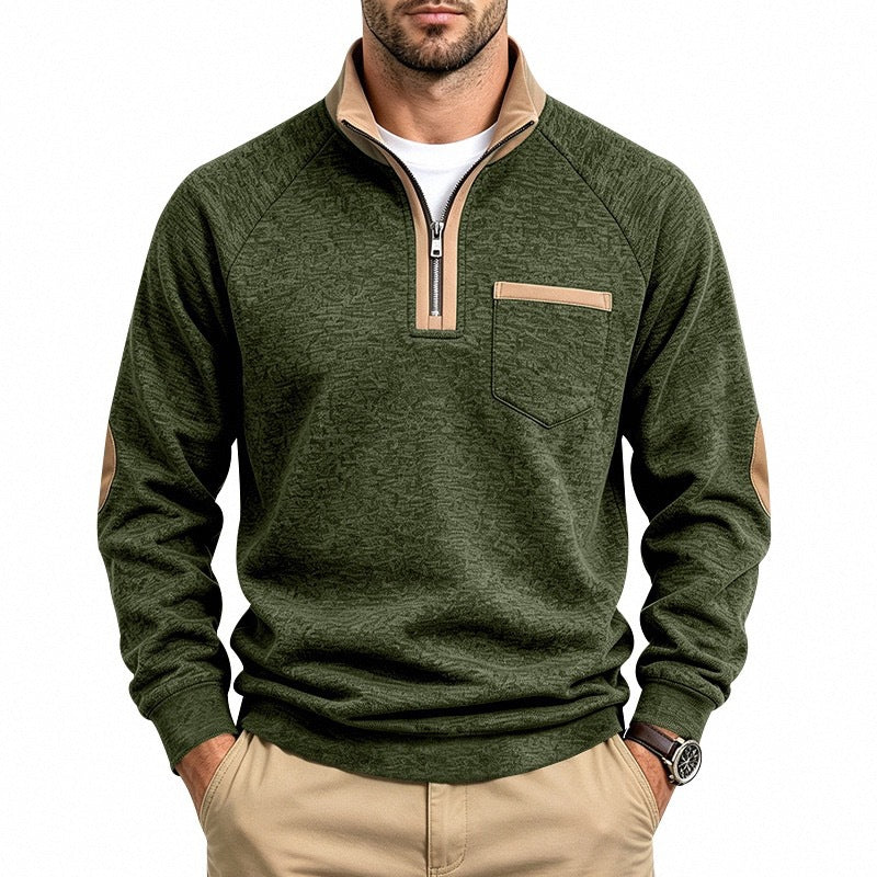 📢📢50%Rabatt!!!🎉✨Herren-Pullover mit Viertelreißverschluss und warmer Fütterung