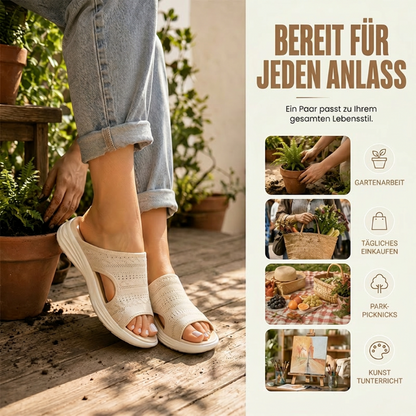 👟 Atmungsaktive Plateausandalen aus Strickstoff für Damen – bequem & modisch