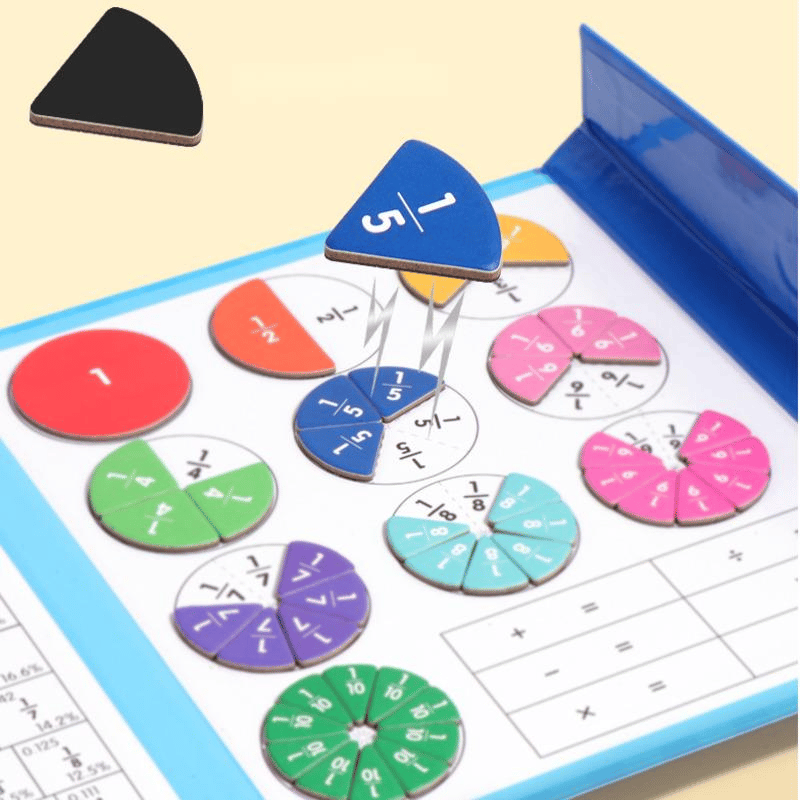 🧩Limitiertes Angebot – 50% RABATT! 🎨 Magnetisches Bruchpuzzle für Kinder – Fördert Feinmotorik, bunt & sicher – Perfekt für spielerisches Lernen zu Hause ✨