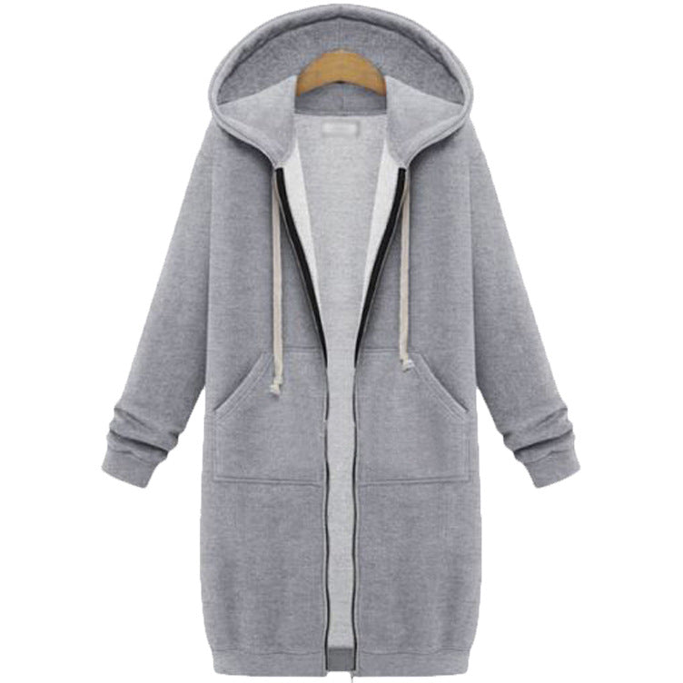 🔥✨Fleece-Kapuzenpullover mit Reißverschluss für Damen
