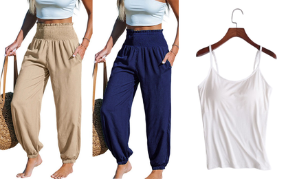 🌞 Figurfreundliche Hohe Taille Haremhose für Damen