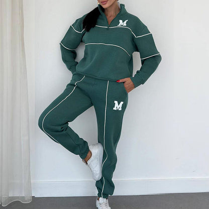 📢📢50% Rabatt!!! 🎉✨ Lässiges Sweatshirt 2-teiliges Set mit Linienmuster – Modernes Linien-Design, bequemer Schnitt und perfekt aufeinander abgestimmt – perfekt für einen lässigen Look im Alltag & in der Freizeit