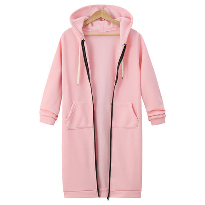🔥✨Fleece-Kapuzenpullover mit Reißverschluss für Damen