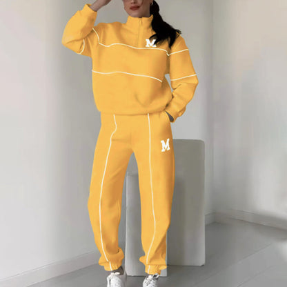 📢📢50% Rabatt!!! 🎉✨ Lässiges Sweatshirt 2-teiliges Set mit Linienmuster – Modernes Linien-Design, bequemer Schnitt und perfekt aufeinander abgestimmt – perfekt für einen lässigen Look im Alltag & in der Freizeit