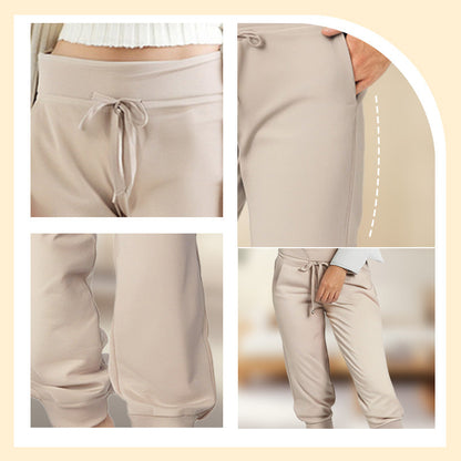 💥 SOMMER DEAL: -50% 🌸 Damen 3/4 Jogginghose 👖 weicher Strick, Kordelzug & praktische Taschen – ideal für Sport & Alltag 🏃‍♀️