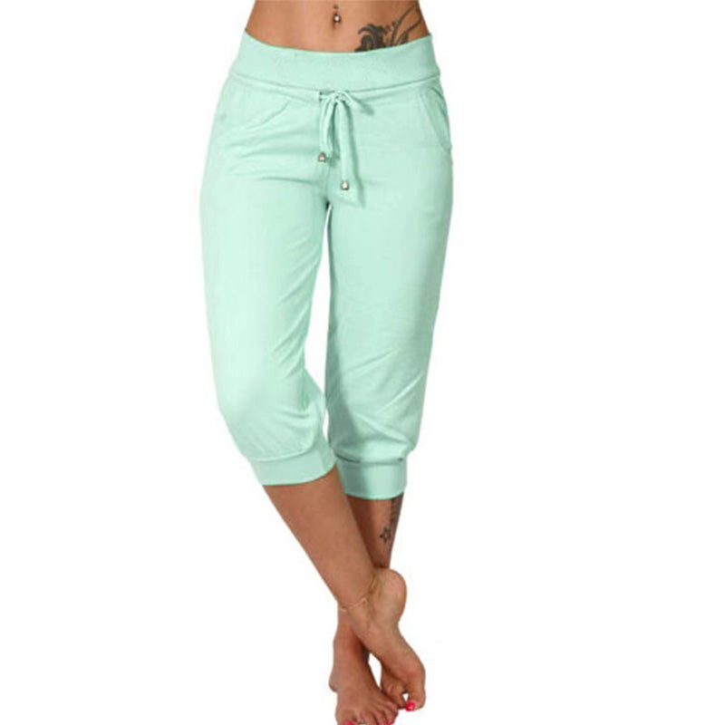 💥 SOMMER DEAL: -50% 🌸 Damen 3/4 Jogginghose 👖 weicher Strick, Kordelzug & praktische Taschen – ideal für Sport & Alltag 🏃‍♀️