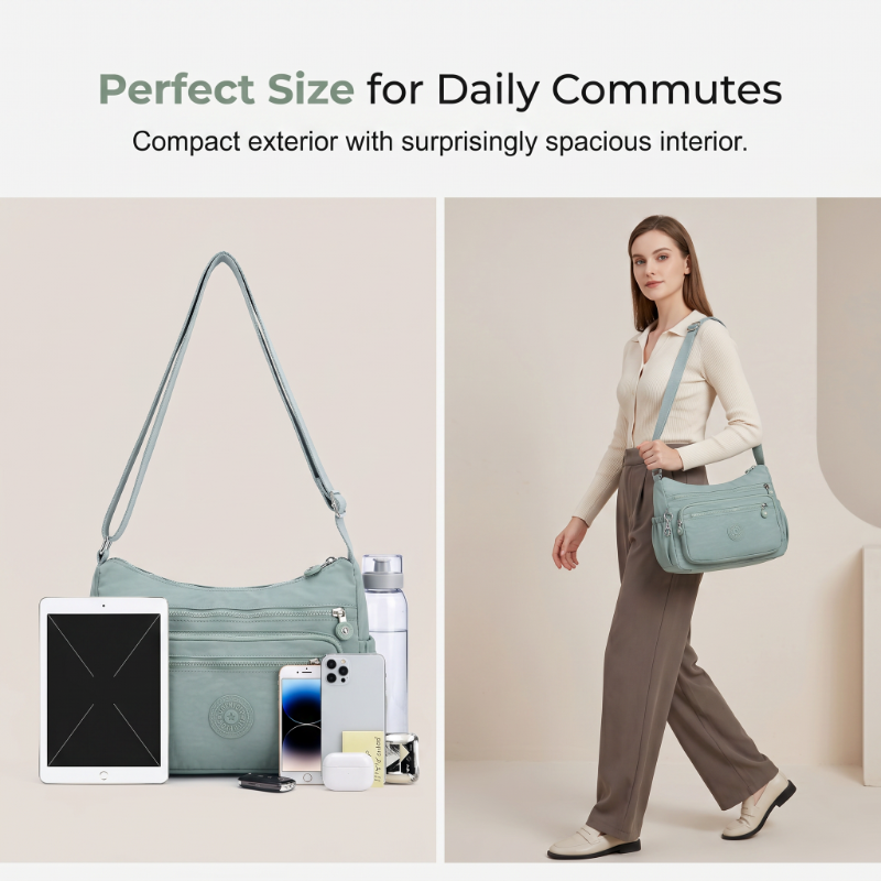 ⌛Zeitlich begrenztes Angebot – Leichte Nylon-Umhängetasche mit mehreren Taschen