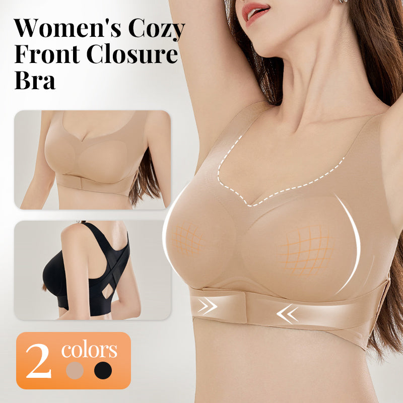 💕Cozy Seamless Push Up BH med främre stängning för kvinnor🎁