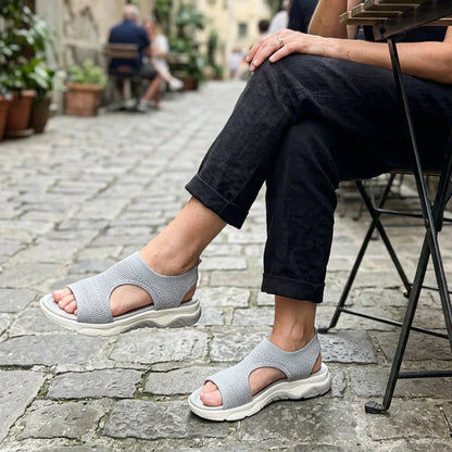 👡 Bequeme atmungsaktive flache Sandalen mit offener Zehe für Damen – leicht, luftig & vielseitig – perfekt für warme Tage, Strand & Freizeit
