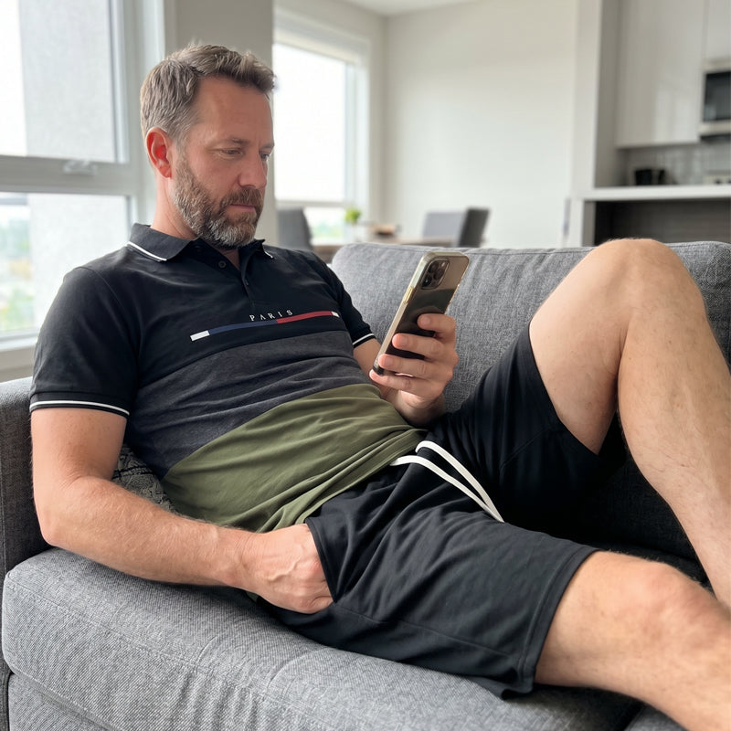 👕 2-teiliges Sommer-Set für Herren – Polo-Shirt & Shorts, atmungsaktiv, bequem & vielseitig für Sport, Alltag & Freizeit
