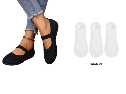 👟 Atmungsaktive Damen-Knit-Flats – weich, leicht & bequem auch bei langen Spaziergängen