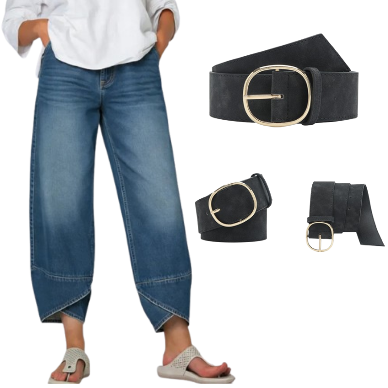 🔥2026 Hot Sale 🔥Lässige Damenjeans mit überkreuzten Trägern und weitem Bein für jede Jahreszeit