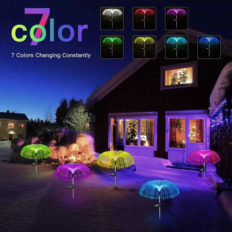 🔥Kaufen Sie 1 und erhalten Sie 1 gratis🔥 Solar Wasserdicht Outdoor Rasen Farbe ändernde Qualle Umgebungslicht