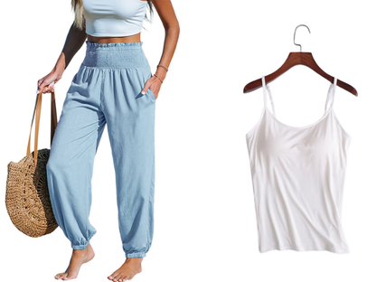 🌞 Figurfreundliche Hohe Taille Haremhose für Damen