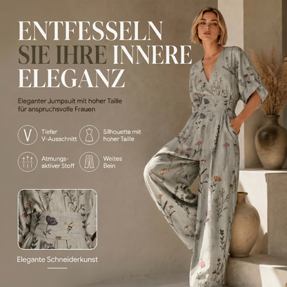 🌙 Heute um Mitternacht vorbei – verpassen Sie es nicht, sonst warten Sie ein Jahr! Damen elegantes V-Ausschnitt-Print-Jumpsuit