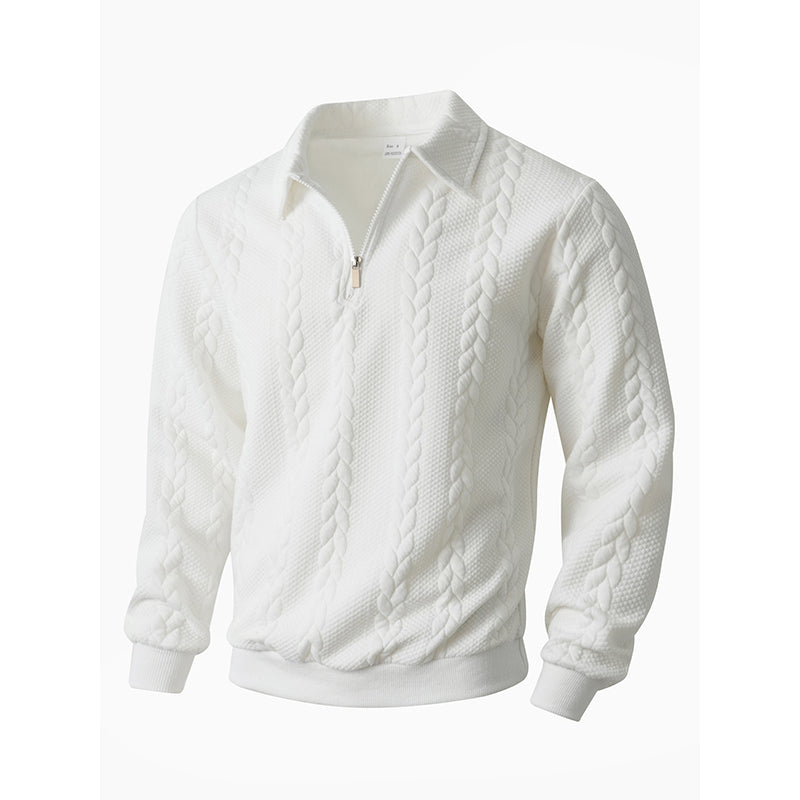 👕 50% RABATT! 🧶 Herren Pullover mit Halb-Reißverschluss – Zopfmuster, Weiche Baumwolle & Perfekt Für Einen Stilvollen Auftritt 👔