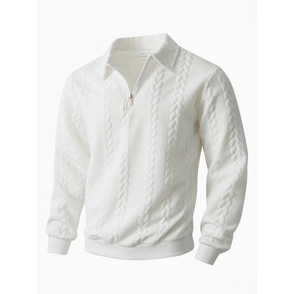 👕 50% RABATT! 🧶 Herren Pullover mit Halb-Reißverschluss – Zopfmuster, Weiche Baumwolle & Perfekt Für Einen Stilvollen Auftritt 👔