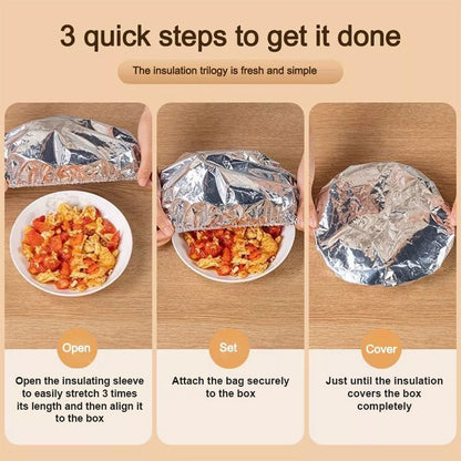 🧊🔥 50% RABATT! Intelligente Isolierhülle aus Aluminiumfolie – Hält Speisen länger warm, wiederverwendbar & perfekt für den täglichen Gebrauch und unterwegs 🍱✨
