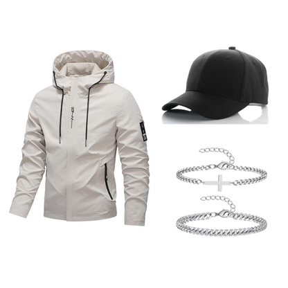 Weiß_Jacke+Mütze+Armband