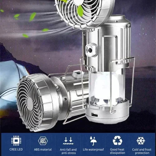 📢📢【Zeitlich begrenztes Angebot – 50 % Rabatt!! 】⏰ Tragbare LED-Camping-Laterne mit Ventilator