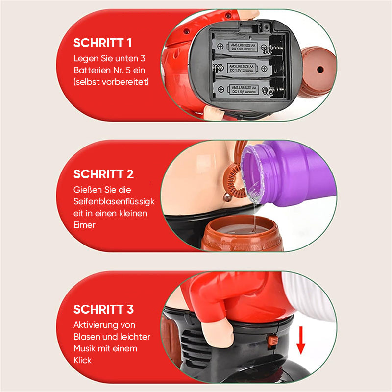 🎁HEISSER VERKAUF 54% RABATT🔥Weihnachtsmann Seifenblasenmaschine