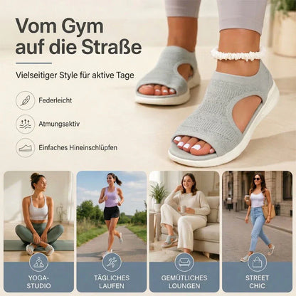 👡 Bequeme atmungsaktive flache Sandalen mit offener Zehe für Damen – leicht, luftig & vielseitig – perfekt für warme Tage, Strand & Freizeit