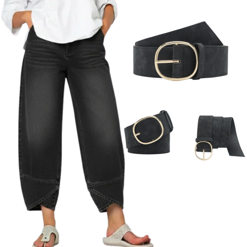 🔥2026 Hot Sale 🔥Lässige Damenjeans mit überkreuzten Trägern und weitem Bein für jede Jahreszeit