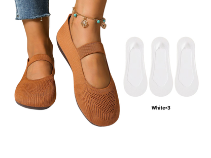 👟 Atmungsaktive Damen-Knit-Flats – weich, leicht & bequem auch bei langen Spaziergängen