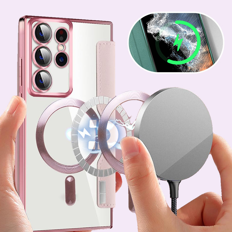 💖Neue, heiß verkaufte💖Samsung-Handyhülle mit Lederstruktur und Kartenhalter