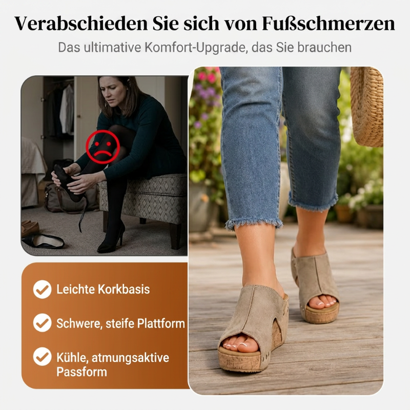 🔥50 % Rabatt für begrenzte Zeit🔥Damen-Sandalen mit Keilabsatz und Nietenverzierung☀️Lieferung innerhalb von 5 Werktagen👜