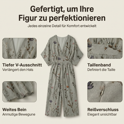 🌙 Heute um Mitternacht vorbei – verpassen Sie es nicht, sonst warten Sie ein Jahr! Damen elegantes V-Ausschnitt-Print-Jumpsuit