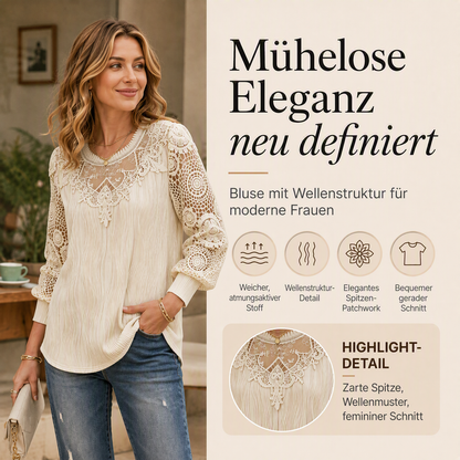 ⌛Zeitlich begrenztes Angebot – Elegantes Patchwork-Oberteil aus Spitze für Damen